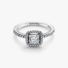 Pandora Square and Pavé Light Point Ring