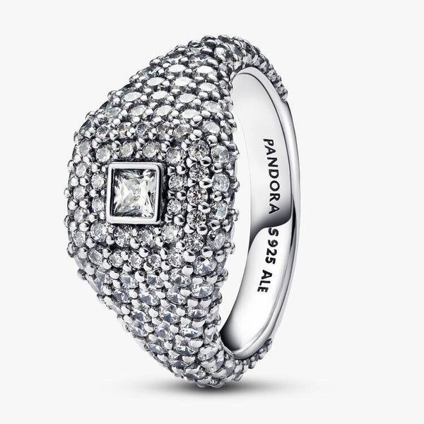 Pandora Cocktail Ring with White Zircon Pavé