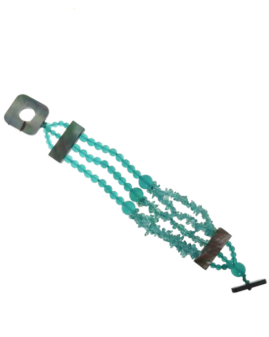 Bracciale Rajola Mambo con Giada , Apatite e Madreperla