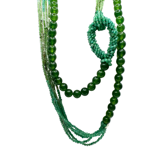 Collana Rajola Galileo con Giada e Avventurina