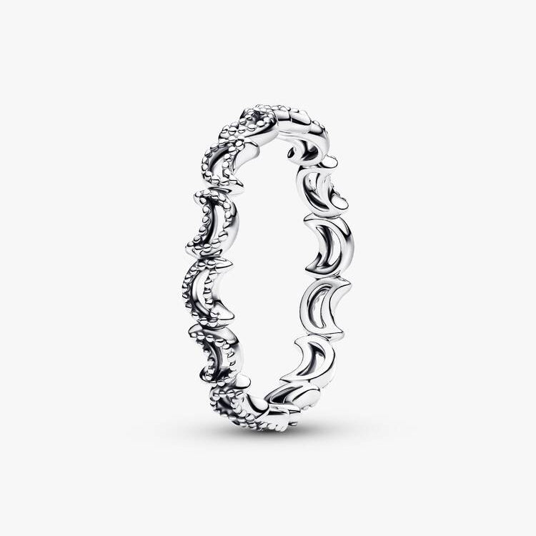 Pandora Bright Crescent Moon Ring