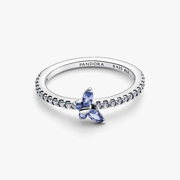 Anello Pandora Farfalla Scintillante Blu 194269C01