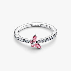Anello Pandora Farfalla Scintillante Rosa 194269C02