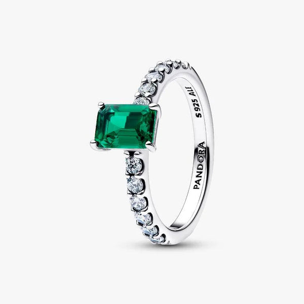 Anello Pandora Taglio Baguette Verde 194506c01
