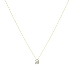 Stroili Claire 9 KT Yellow Gold Venetian Chain Solitaire Necklace Cubic Zirconia 1433823