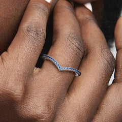 Pandora Sparkling Blue Wish Ring