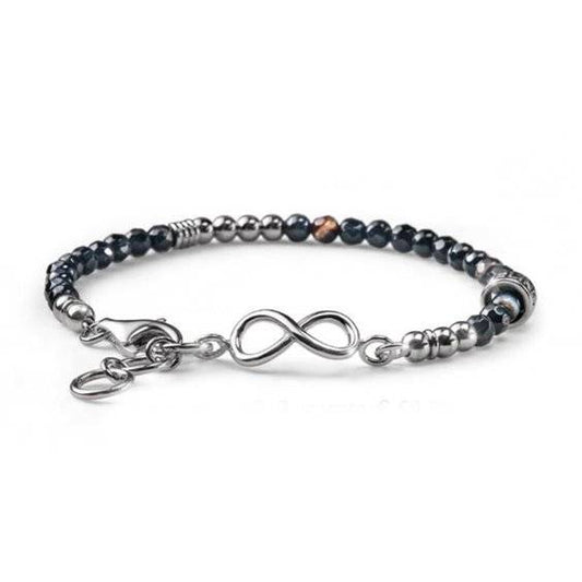 Pulsera Infinito de Plata de Ley con Ónix de María Cristina