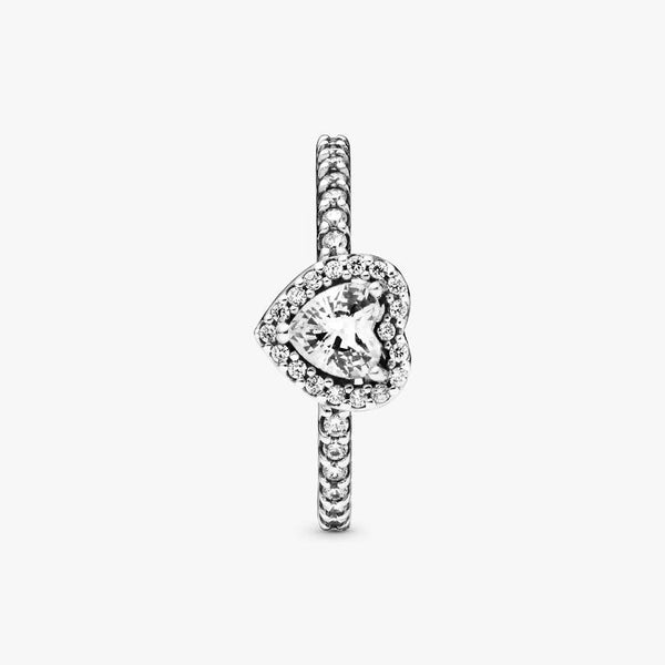 Anello Pandora Cuore In Rilievo Bianco 198421C01
