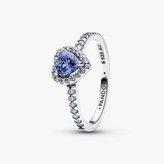 Anello Pandora Cuore In Rilievo Blu 198421C05