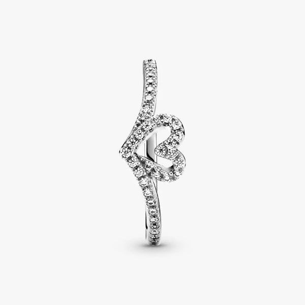 Anello Pandora Cuore Desiderio Scintillante Argentato 199302C01