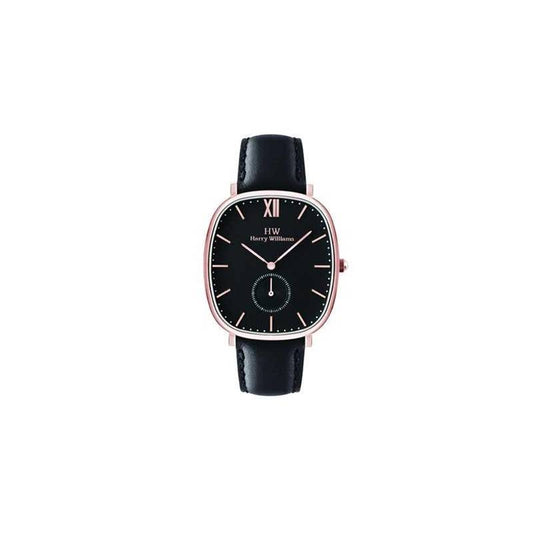 Harry Williams Black Leather Watch
