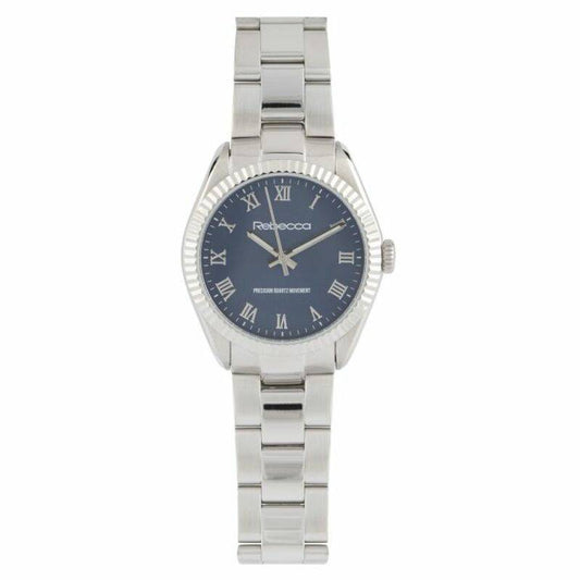Rebecca Steel Watch with Blue Dial