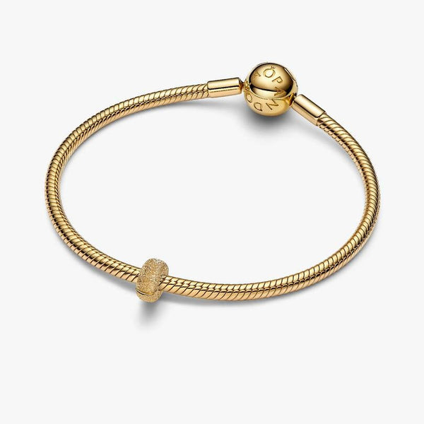 Mini Clip Pandora Effetto Diamantato Placcata Oro Giallo 14 KT 764771C00