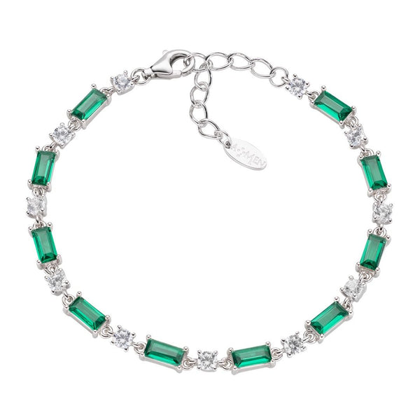 Bracciale Stardust Tennis con Zirconi Bianchi e Verdi BT2REBVBZ16