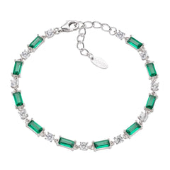 Bracciale Stardust Tennis con Zirconi Bianchi e Verdi BT2REBVBZ16