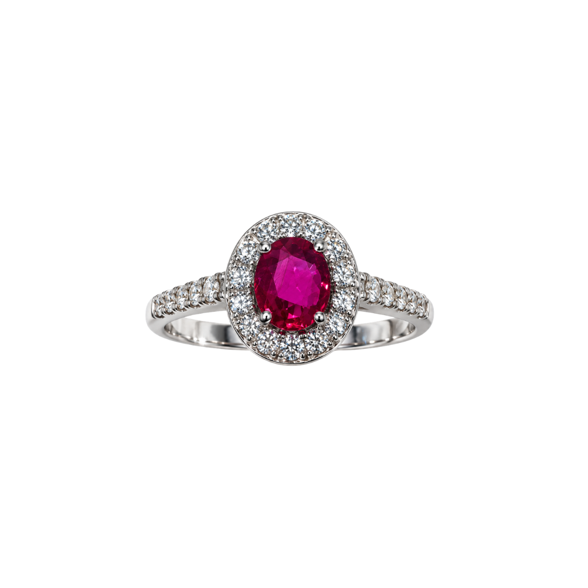 Anello Davide&Delucchi in Oro Bianco con Rubino e Diamanti AA031556RB