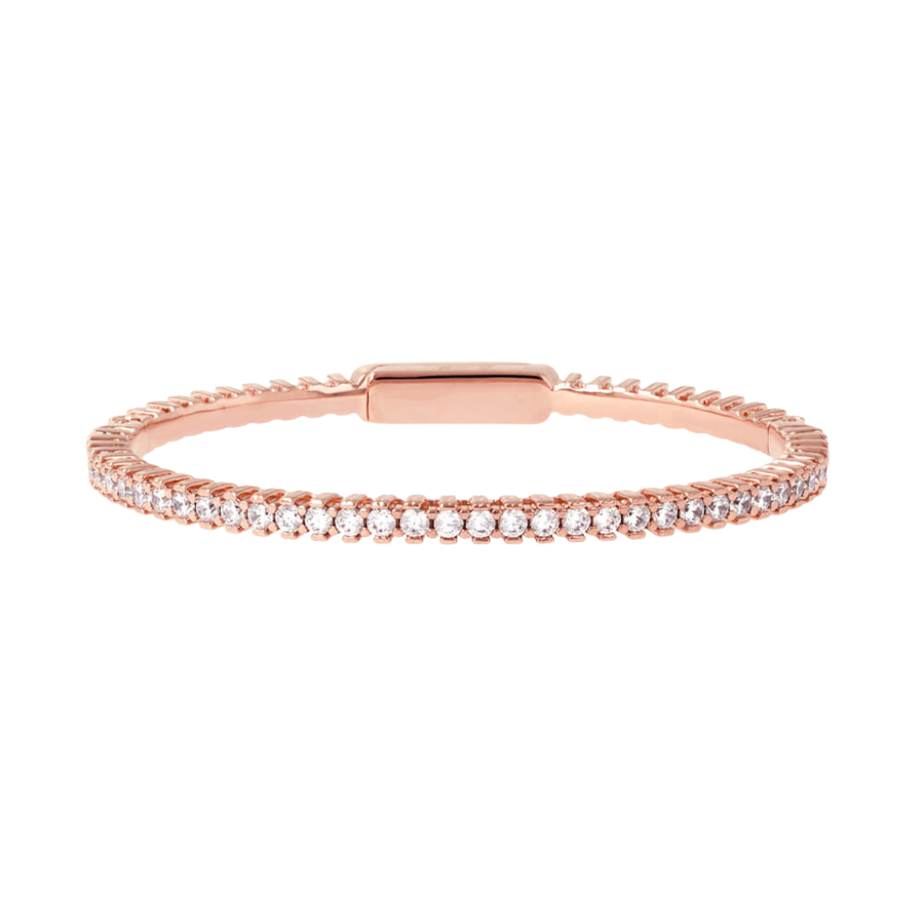 Bronzallure Rigid Tennis Bracelet with Cubic Zirconia