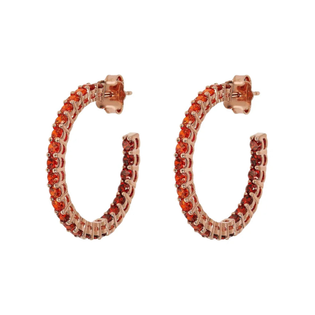 Orecchini Bronzallure A Cerchio Con Cubic Zirconia Effetto Dégradé Grandi -
