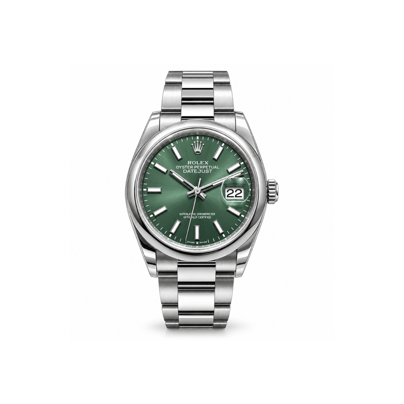 Orologio Rolex Date Just 126200 Green Mint 36 mm 2025 Like New 126200G