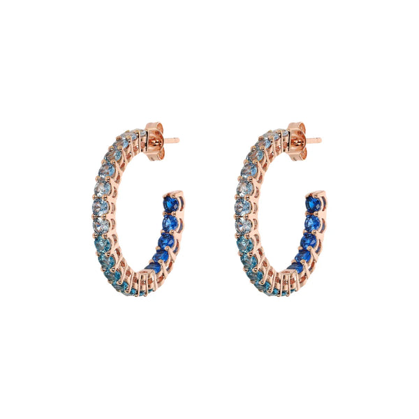 Orecchini Bronzallure A Cerchio Con Cubic Zirconia Effetto Dégradé Medi -