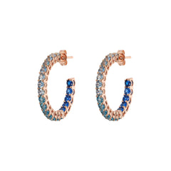 Orecchini Bronzallure A Cerchio Con Cubic Zirconia Effetto Dégradé Medi -