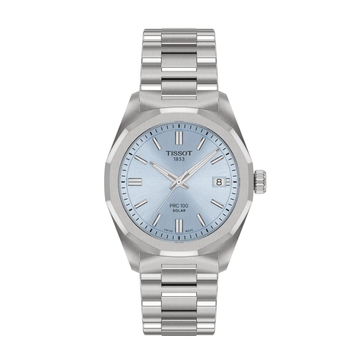Orologio Tissot PRC 100 Solar 34mm Quadrante Blu Ghiaccio T1518221135100