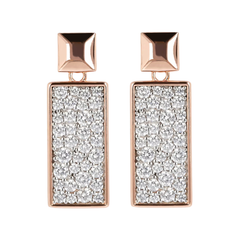 Orecchini Bronzallure Rettangolari Con Pavé Di Cubic Zirconia WSBZ01600.W