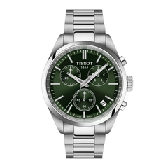 Tissot PR 100 Chronograph Watch with Green Dial