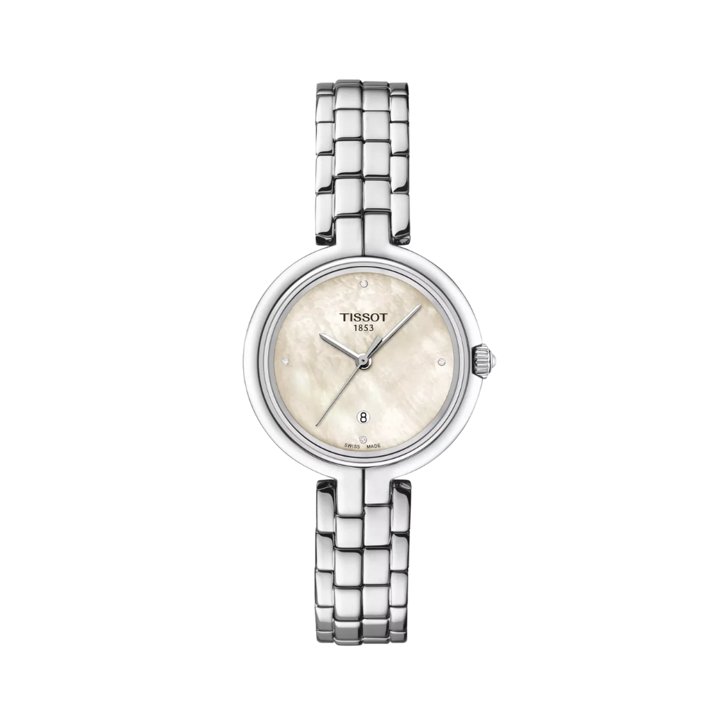 Orologio Tissot Flamingo da Donna con Quadrante Madreperla e Brillanti T0942101111602