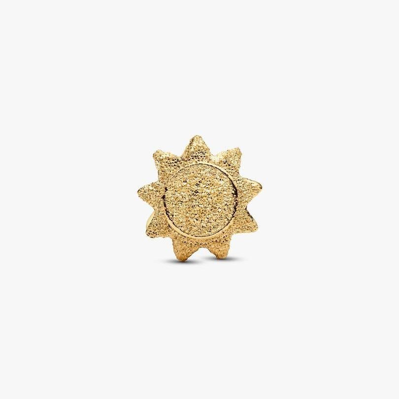 Pandora Mini Sun Charm Diamond Effect Yellow Gold Finish
