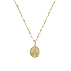 Collana Amen Medaglia Luce Miracolosa Dorata CLMIPUGBZ