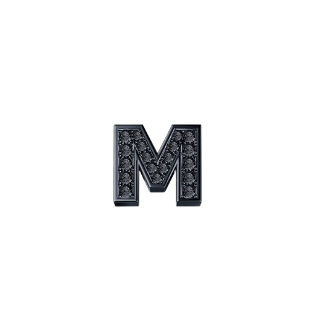 Charm Elements Lettera M In Oro Brunito E Diamanti Neri 0,02 ct DCHF7278M.002