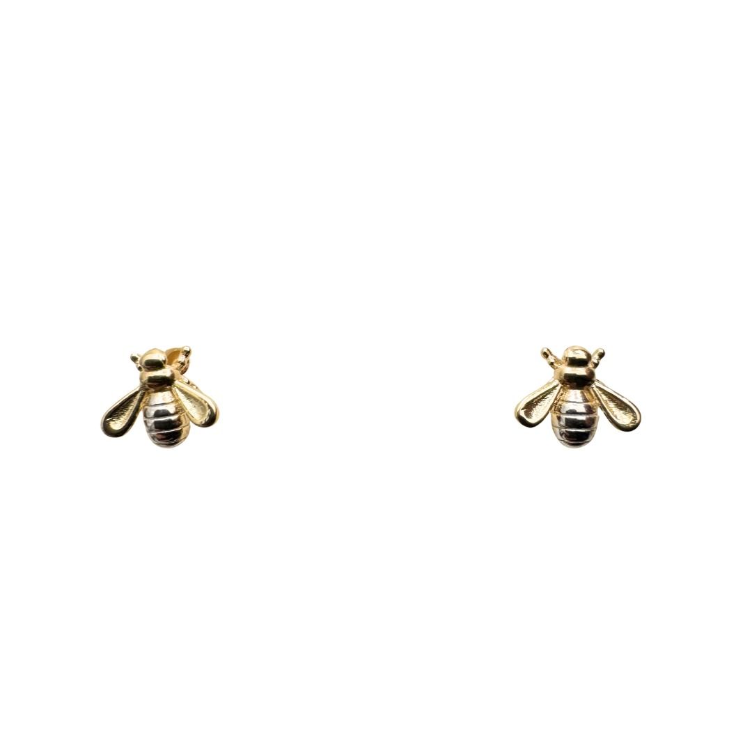 Milor Gold Bee Stud Earrings