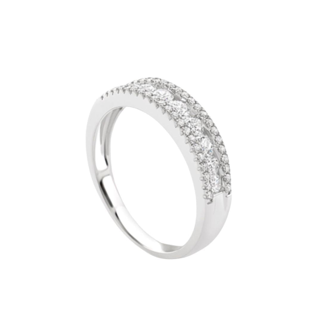 Anello Veretta Giorgio Visconti in Oro Bianco e Diamanti ABX15109