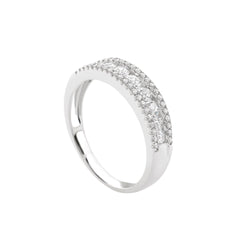 Anello Veretta Giorgio Visconti in Oro Bianco e Diamanti ABX15109