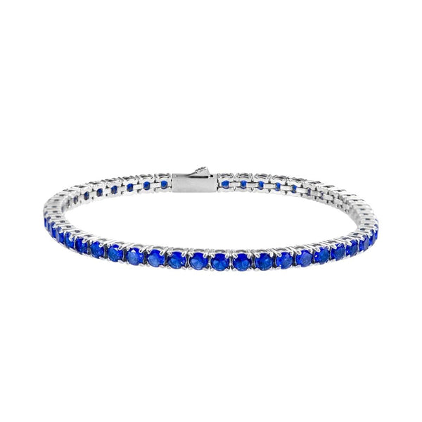 Pulsera de tenis Albert M. con circonitas azules