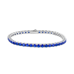 Albert M. Tennis Bracelet with Blue Zirconia