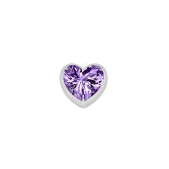 Charm Elements Corazon Piccolo in Oro Bianco e Ametista ECY13207
