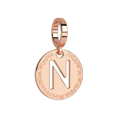 Rebecca Charm My Alphabet Initial Small Letter N Rose