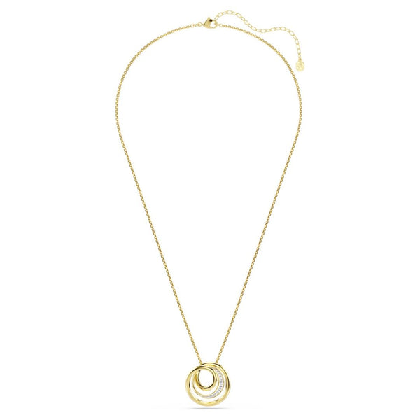 Collana Swarovski Hyperbola Taglio Round Placcata Oro Giallo 5740410