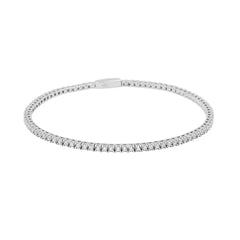 Zancan Tennis Bracelet in Silver with White Zircons ESB075-B
