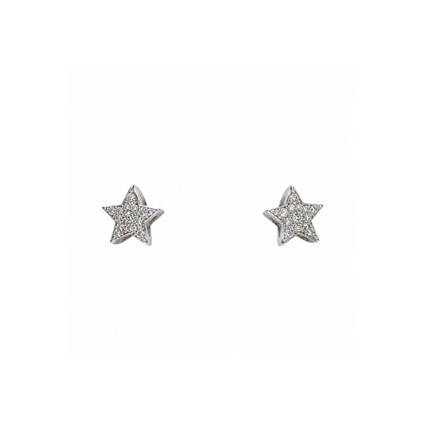 Orecchini Stelle Giorgio Visconti in Oro Bianco 18 KT e Diamanti Naturali