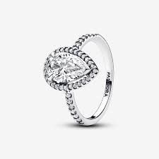 Pandora Large Drop Light Point Ring