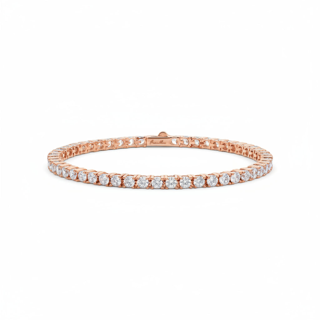 Bronzallure Tennis Bracelet with Round Cubic Zirconia
