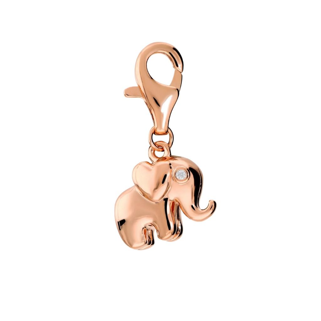 Bronzallure LUCKY CHARM - Ciondolo Elefante con Pavé di Cubic Zirconia WSBZ02680.ELEP