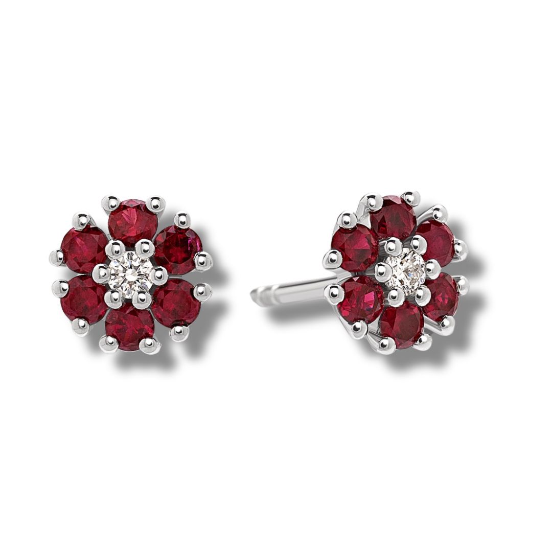 Orecchini Giorgio Visconti Fiore con Rubini e Diamanti BBX38318R