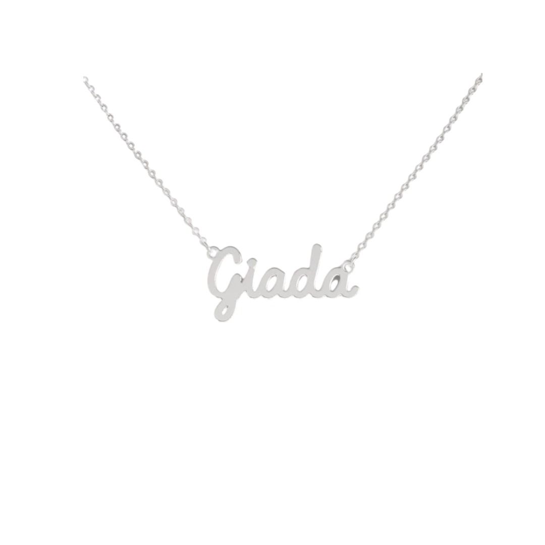 Collana Nome Giada In Acciaio 316 -