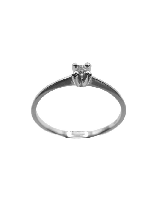 Anello Bigigì Solitario A 4 Punte Con Diamante Centrale