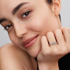 Pandora Sparkling Wish Heart Ring Silver