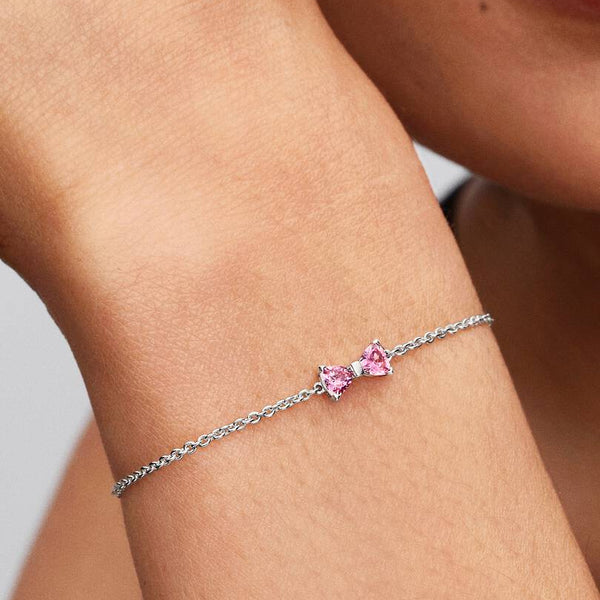 Bracciale Pandora Fiocco Luminoso Rosa 594234C01
